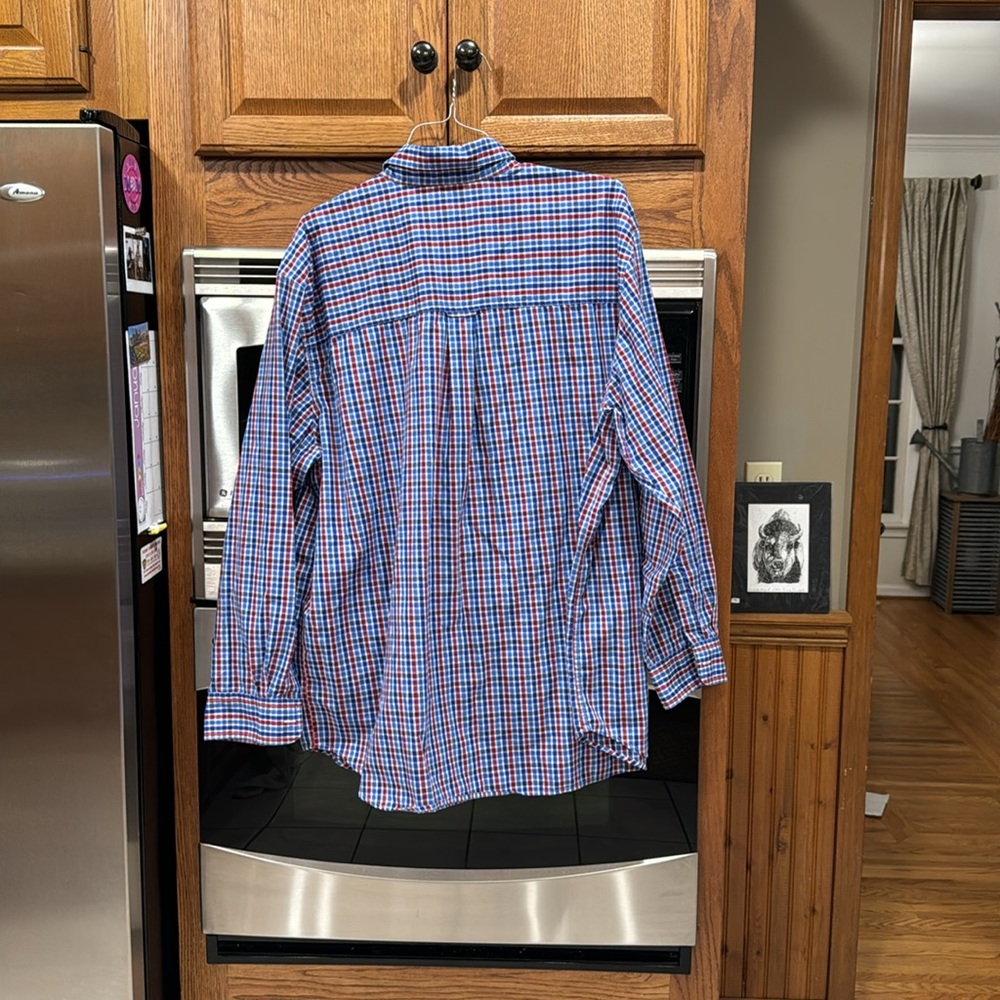 Chaps Button Down Red & Blue 2XB - Picture 4 of 5